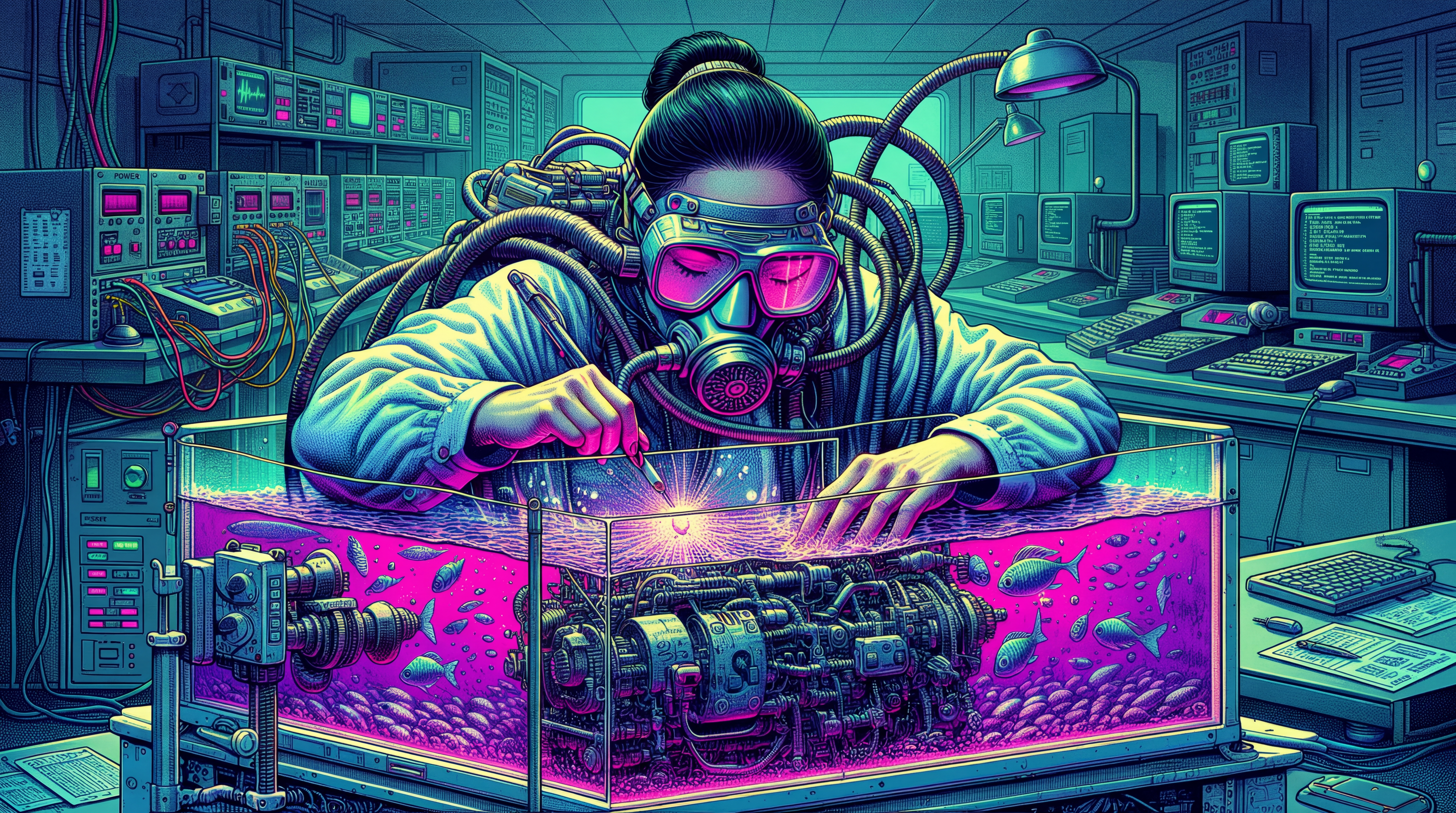 Tokyo Neon Dystopia Wallpaper 006